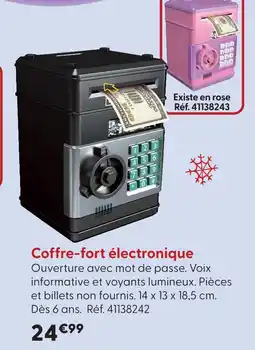 La Grande Récré Coffre-fort électronique offre