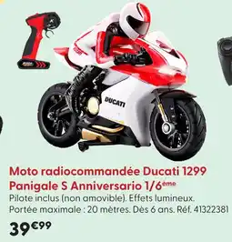 La Grande Récré Ducati moto radiocommandée 1299 panigale s anniversario 1/6ème offre