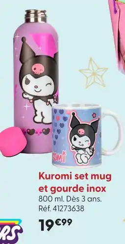 La Grande Récré Kuromi set mug et gourde inox offre