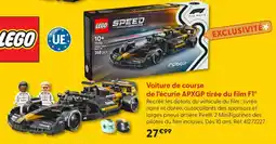 La Grande Récré Lego voiture de course de l’écurie apxgp tirée du film f1 offre