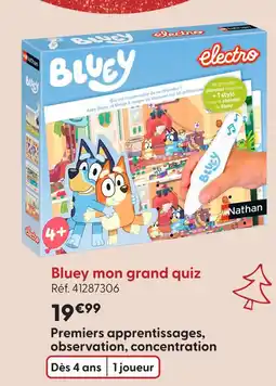 La Grande Récré Nathan bluey mon grand quiz offre