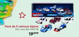 La Grande Récré Pack de 5 voitures alpine offre