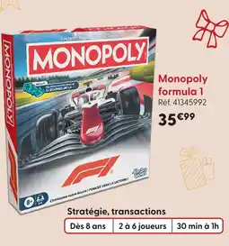La Grande Récré Hasbro games monopoly formula 1 offre
