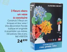 La Grande Récré 3 fleurs dans un vase à constuire offre