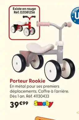 La Grande Récré Smoby porteur rookie offre
