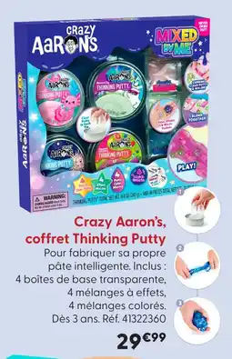 La Grande Récré Crazy aaron’s, coffret thinking putty offre