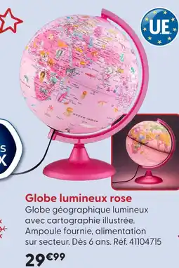 La Grande Récré Globe lumineux rose offre