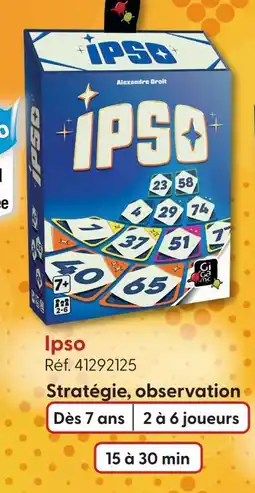 La Grande Récré Gigamic ipso offre