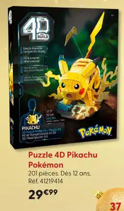 La Grande Récré Pokemon puzzle 4d pikachu offre