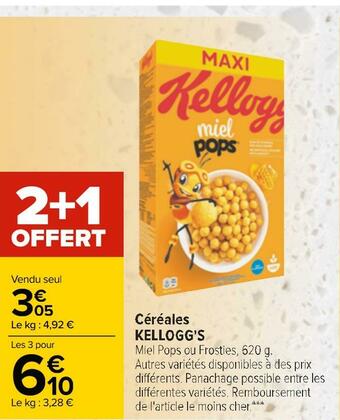 Carrefour Kellogg's céréales offre