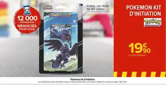 Carrefour Pokémon pokemon kit d'initiation offre