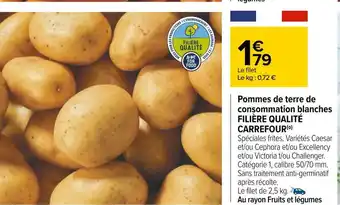 Carrefour Filière qualité carrefour pommes de terre de consommation blanches offre