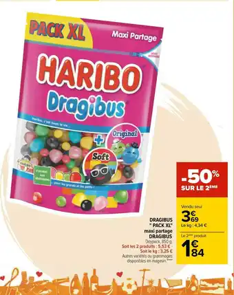 Carrefour Dragibus dragibus " pack xl" maxi partage offre