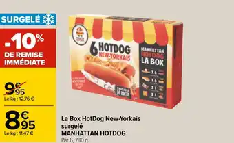 Carrefour Manhattan hotdog la box hotdog new-yorkais surgelé offre