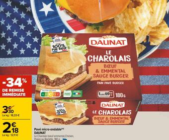 Carrefour Daunat pavé micro-ondable offre