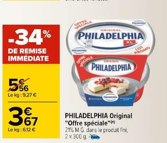 Carrefour Philadelphia original "offre spéciale" offre