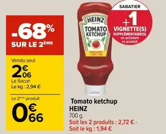Carrefour Heinz tomato ketchup offre