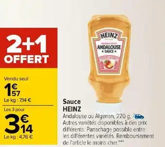 Carrefour Heinz sauce offre