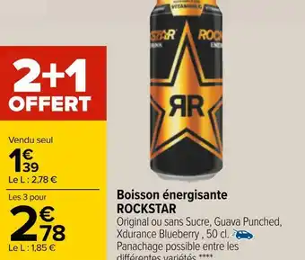Carrefour Rockstar boisson énergisante offre
