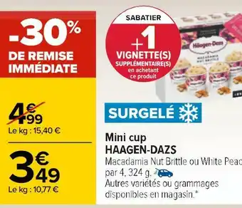 Carrefour Haagen-dazs mini cup offre