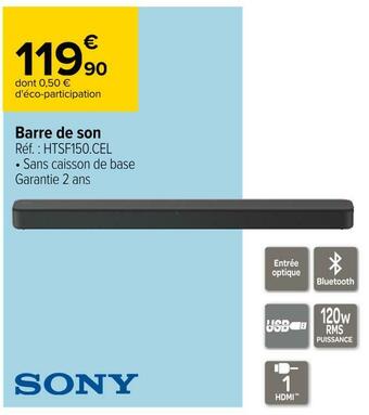 Carrefour Sony barre de son offre