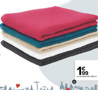 Carrefour Linge de toilette "unie" offre