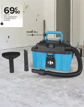 Carrefour Carrefour aspirateur eau et poussière 20v offre