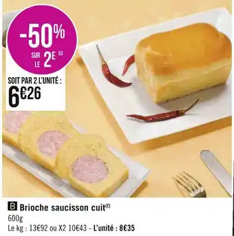Géant Casino Brioche saucisson cuit offre