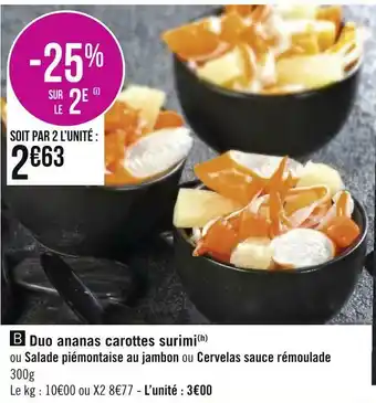 Géant Casino Duo ananas carottes surimi offre