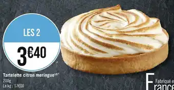 Géant Casino Tartelette citron meringue offre