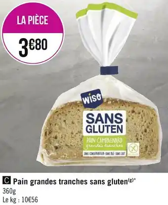 Géant Casino Pain grandes tranches sans gluten offre