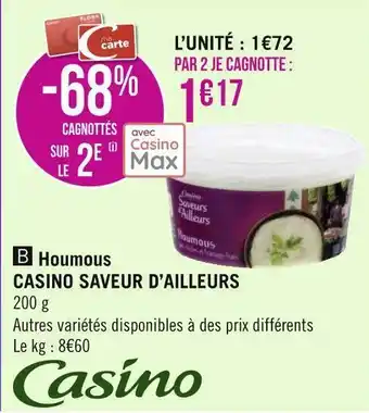 Géant Casino Casino houmous offre