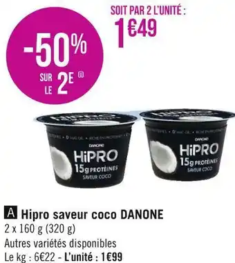 Géant Casino Danone hipro saveur coco offre