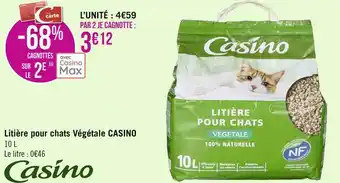 Géant Casino Casino litière pour chats végétale offre