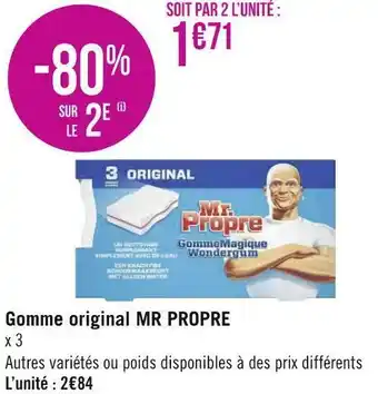 Géant Casino Mr propre gomme original offre