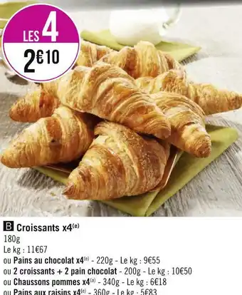 Géant Casino Croissants x4 offre