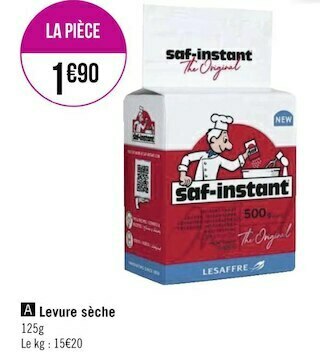 Géant Casino Levure sèche offre