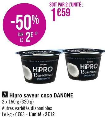 Géant Casino Danone hipro saveur coco offre