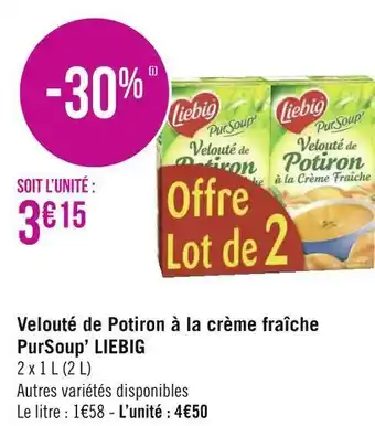 Géant Casino Liebig velouté de potiron à la crème fraîche pursoup’ offre