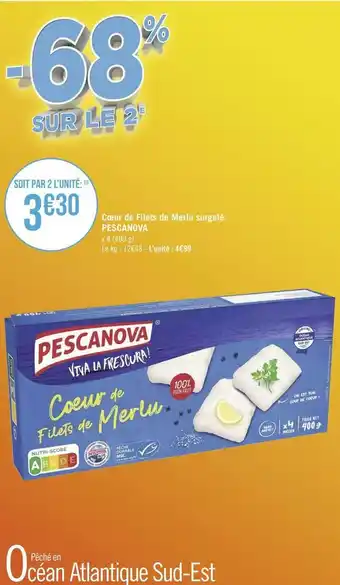 Géant Casino Pescanova cœur de filets de merlu surgelé offre