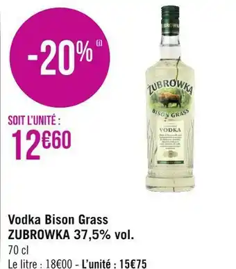 Zubrowka vodka bison grass 37,5% vol.