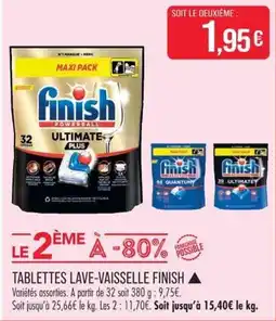 Match Finish tablettes lave-vaisselle offre