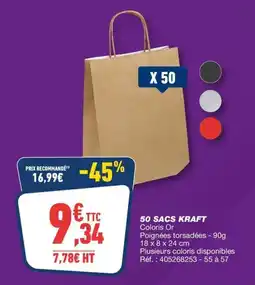Bureau Vallée SACS KRAFT offre