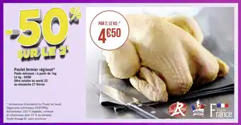Géant Casino Poulet fermier régional offre