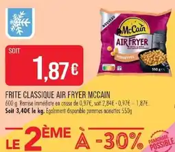 Match McCain Frite classique air fryer offre