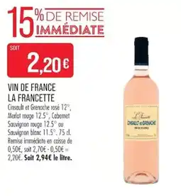 Match LA FRANCETTE offre