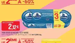 Match Petit Navire Thon entier au naturel offre