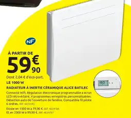 Mr Bricolage ALICE BATILEC RADIATEUR À INERTIE CÉRAMIQUE offre