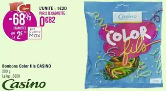 Géant Casino Casino bonbons color fils offre