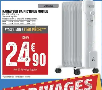 RADIATEUR BAIN D'HUILE MOBILE